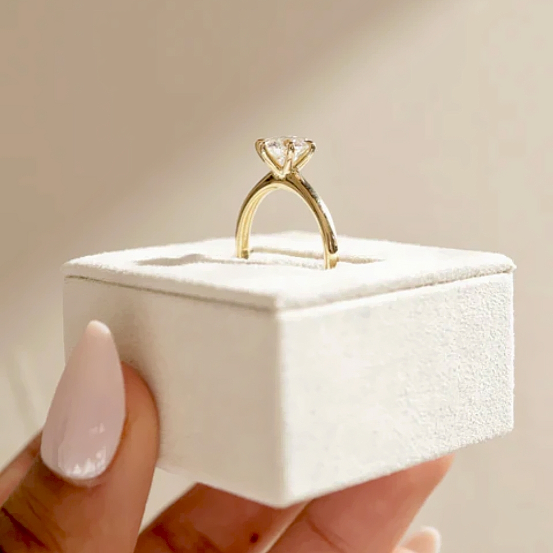Classic Six Claw American Diamond Wedding Ring